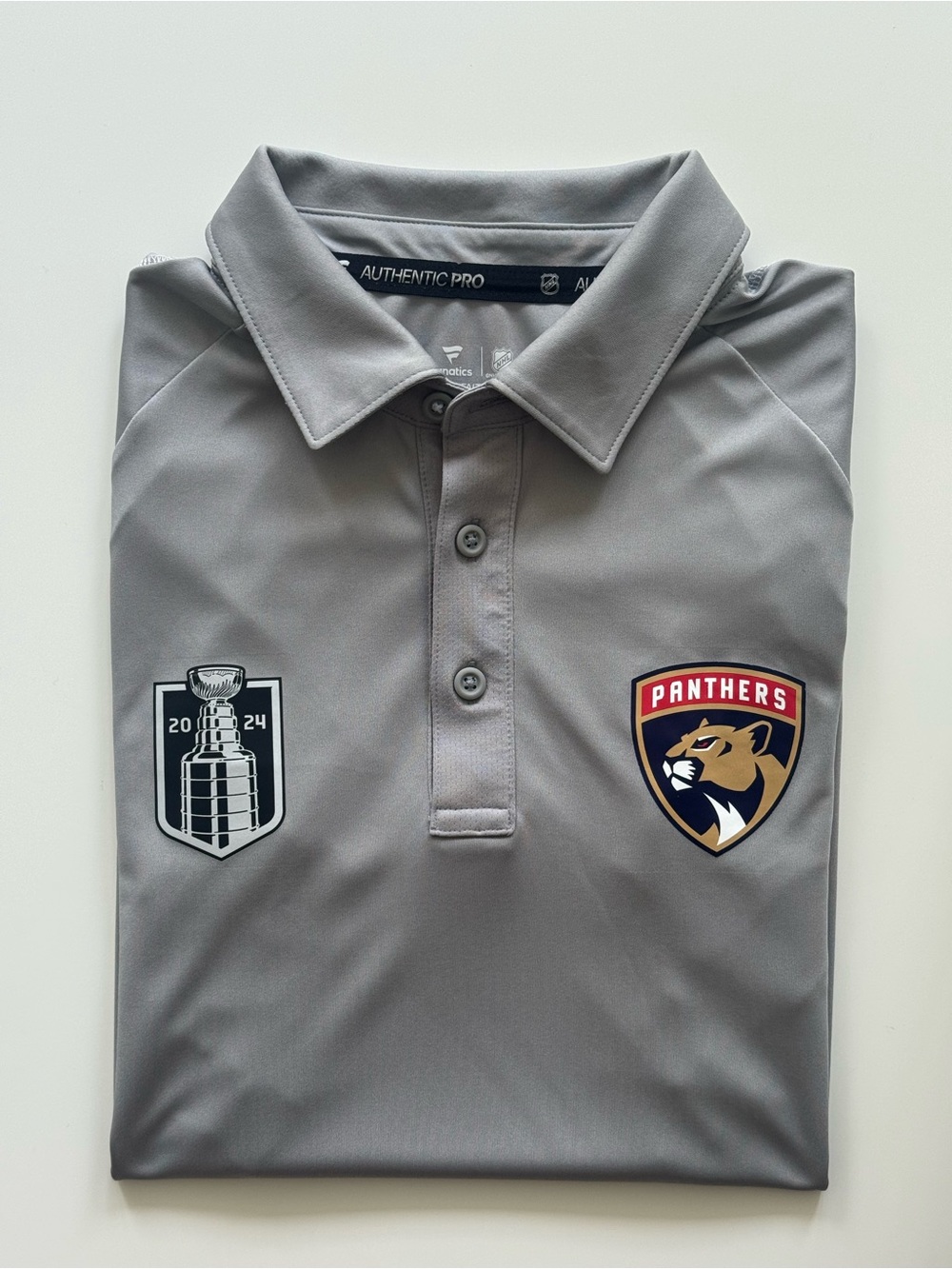Fanatics Gray NHL Panthers Polo Shirt